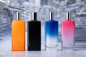 spray coated glass perfume bottle surface finishing