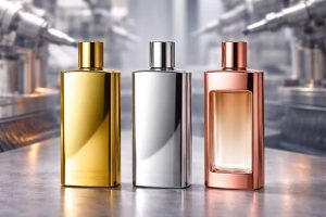 electroplated perfume bottle metallic glass finish