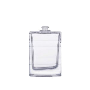 110ml Rectangular Clear Perfume Bottle – 15mm Neck, Elegant Thick-Wall Design for Luxury Fragrances