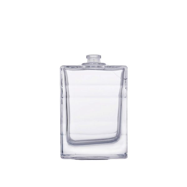 110ml Rectangular Clear Perfume Bottle – 15mm Neck, Elegant Thick-Wall Design for Luxury Fragrances