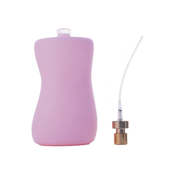 110ml Frosted Pink Shaped Perfume Glass Bottle KDG-TB25 - Image 2