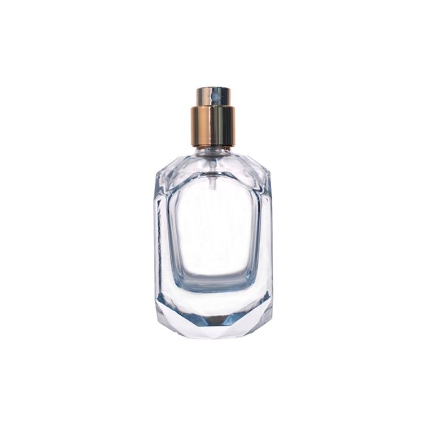50ml Clear Faceted Square Perfume Bottle KDG-TB30