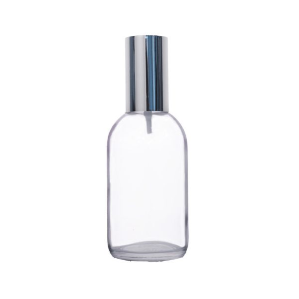 Luxury 120ml Round Clear Glass Perfume Bottle with Cap - Image 2