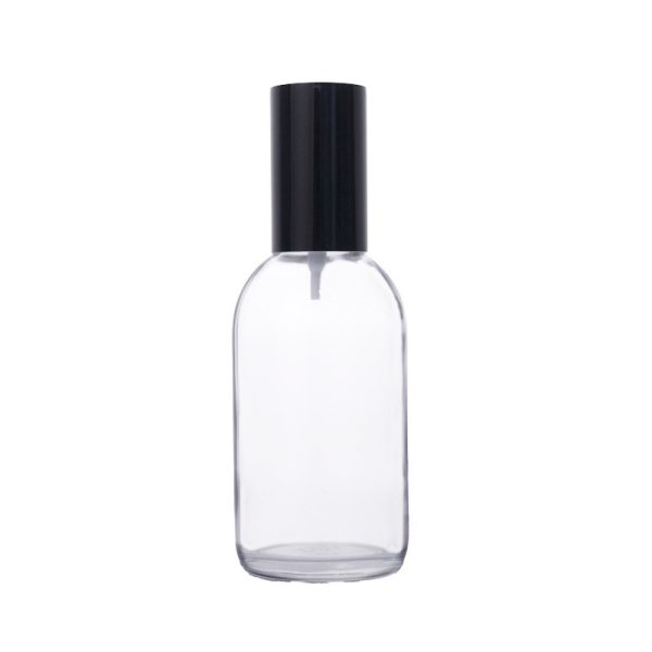 Luxury 120ml Round Clear Glass Perfume Bottle with Cap - Image 3